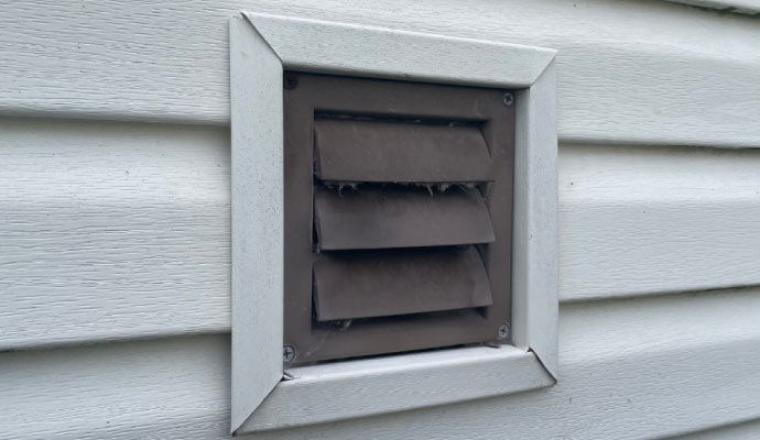 A clean wall vent mounted on a wall