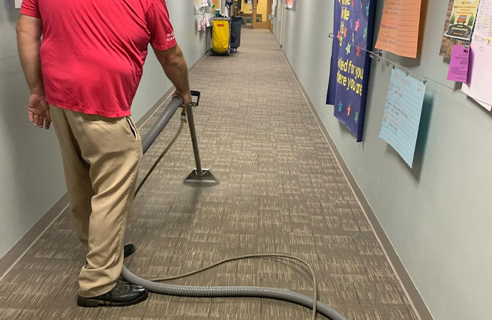 clean carpet on floor