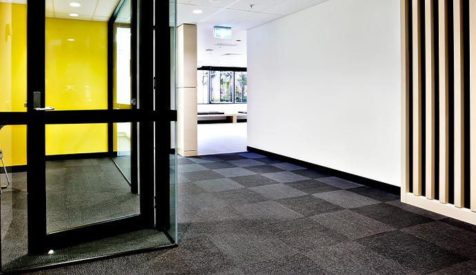 Carpeted commercial interior