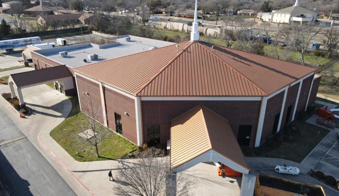 Exterior view of a church