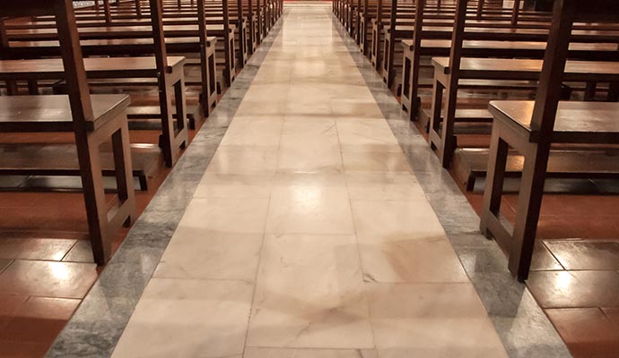 Clean church tile