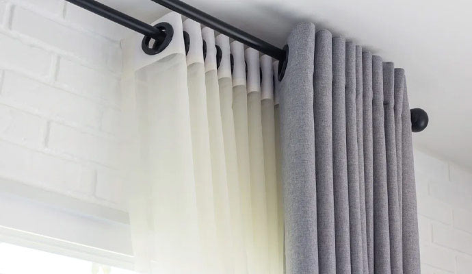 Clean curtains and blinds