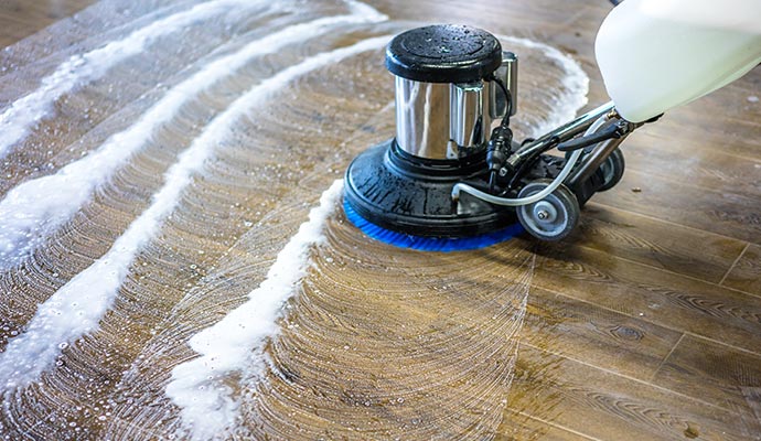 Wood floor cleaning