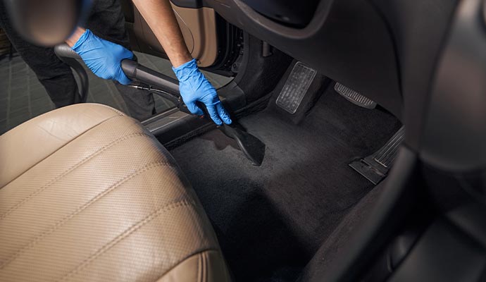 Vehicle interior cleaning