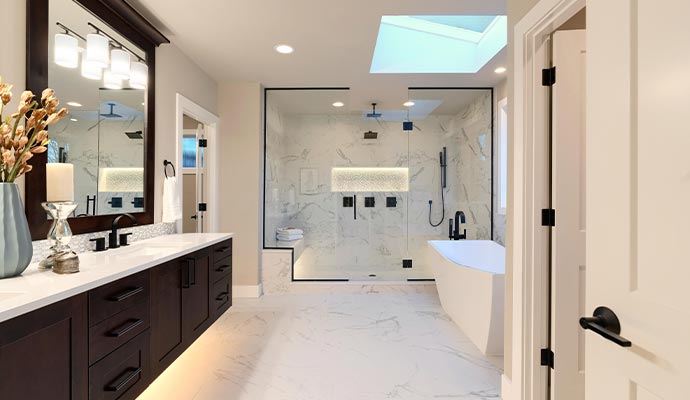 a clean modern bathroom interior