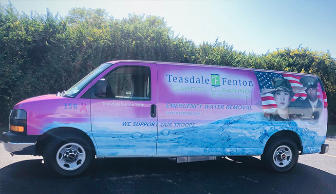 Teasdale Fenton restoration truck